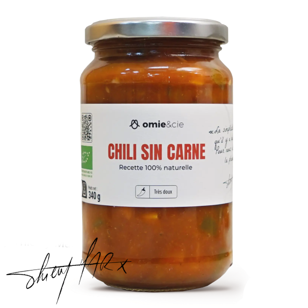 Omie -- Chili sin carne bio (tomates et haricots rouges français ) - 340 g